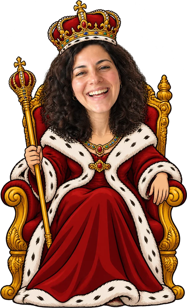 Royalty design made from a photo of a woman